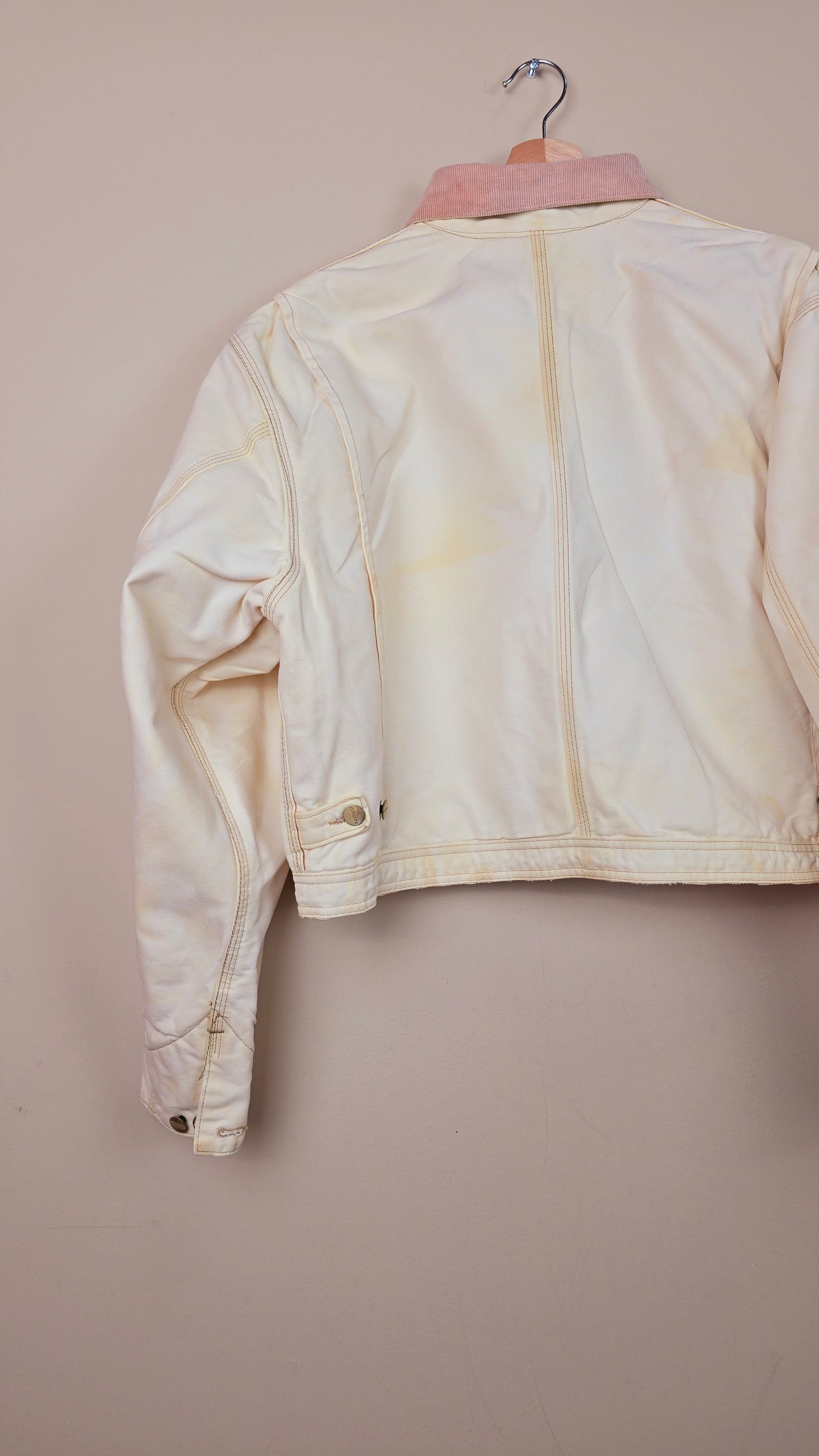 Vintage Carhartt X NY Yankees Cropped Jacket | Beige - Size xL (047)