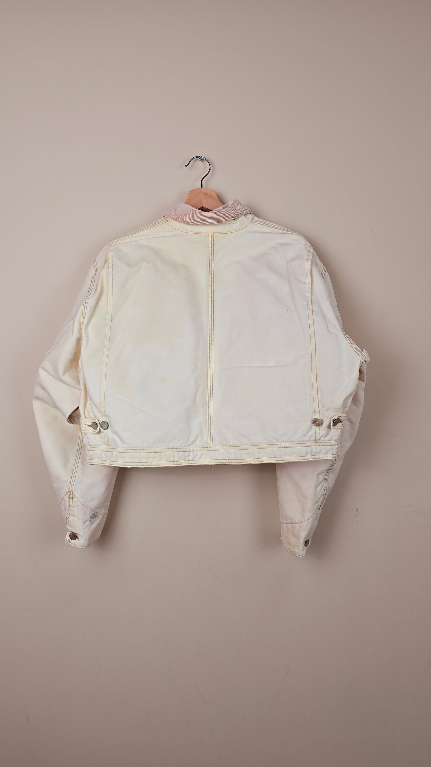 Vintage Carhartt X NY Yankees Cropped Jacket | Beige - Size M (048)