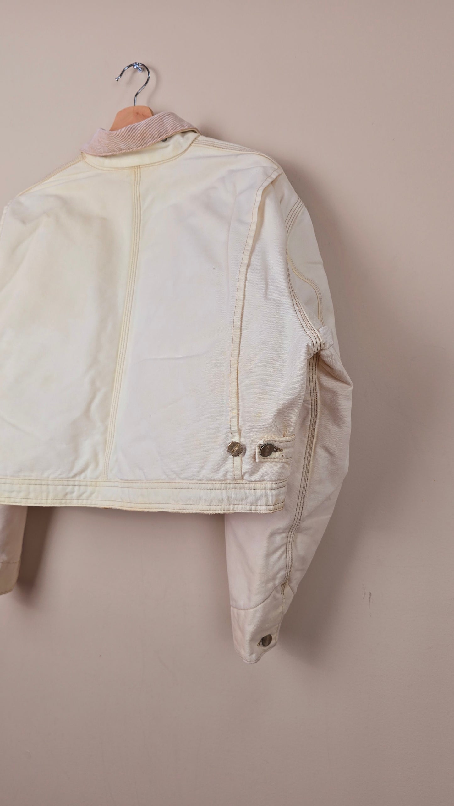 Vintage Carhartt X NY Yankees Cropped Jacket | Beige - Size M (048)