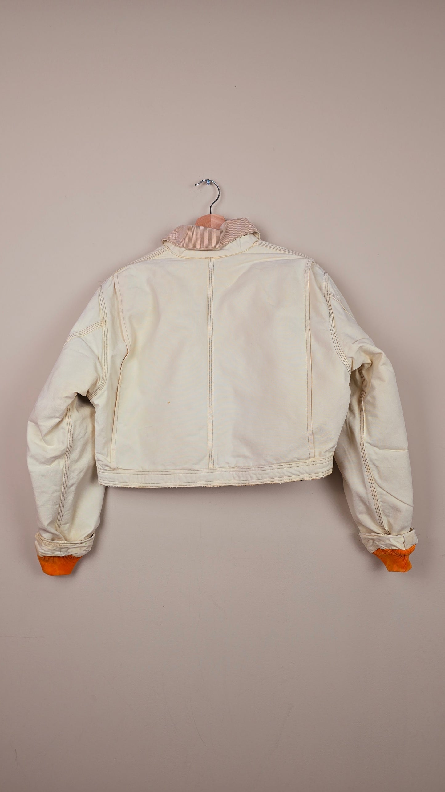 Vintage Carhartt X NY Yankees Cropped Jacket | Beige - Size M (049)