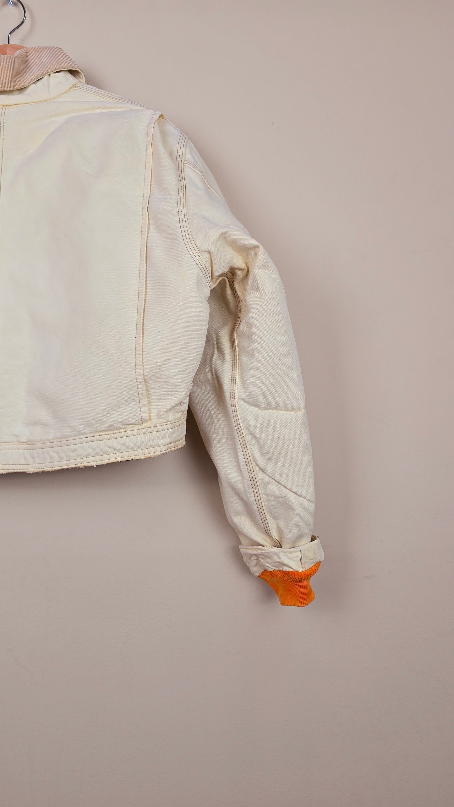 Vintage Carhartt X NY Yankees Cropped Jacket | Beige - Size M (049)