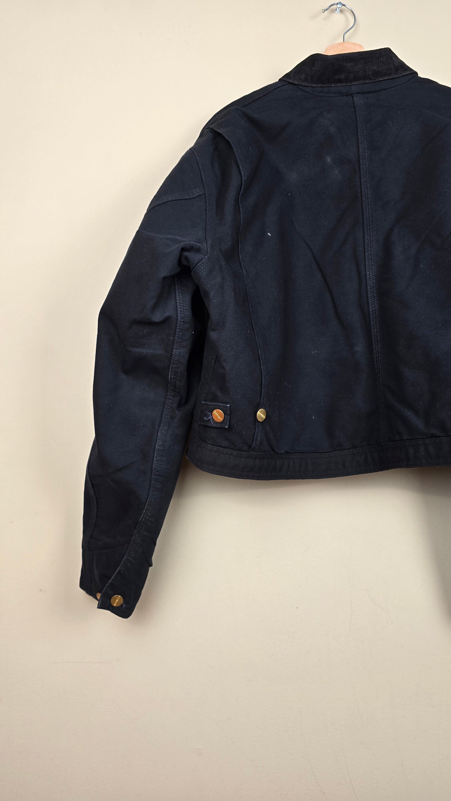 Vintage Carhartt X NY Yankees Cropped Jacket | Jet Black - Size xL (058)