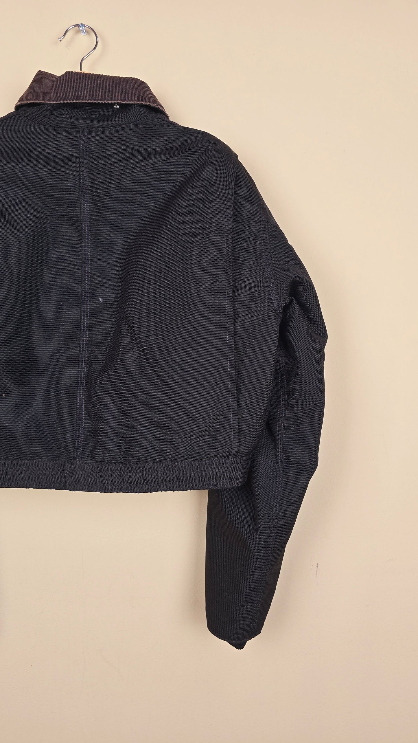 Vintage Carhartt X NY Yankees Cropped Jacket | Jet Black - Size M (059)