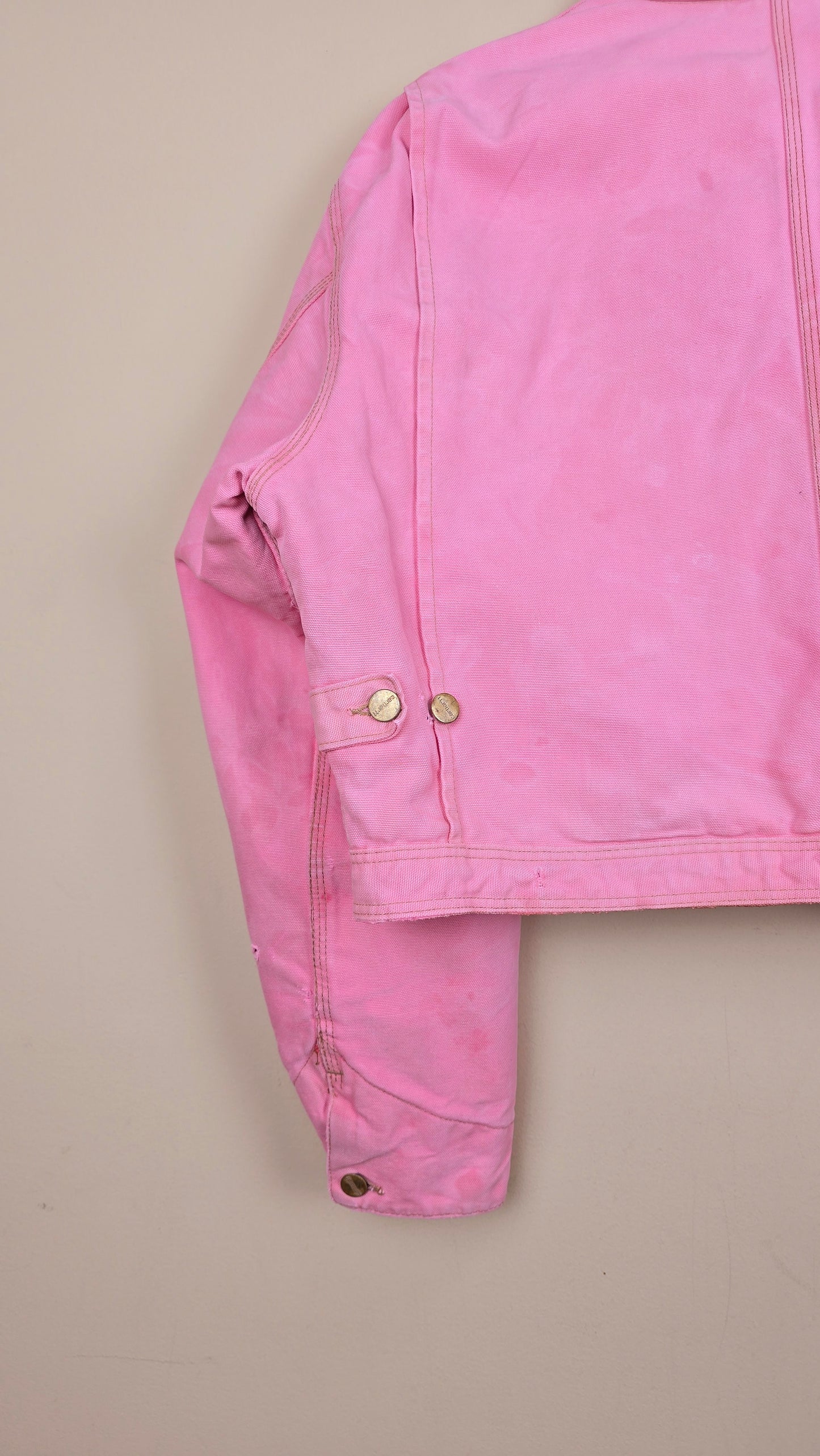 Vintage Carhartt X NY Yankees Cropped Jacket | Pink - Size L (060)