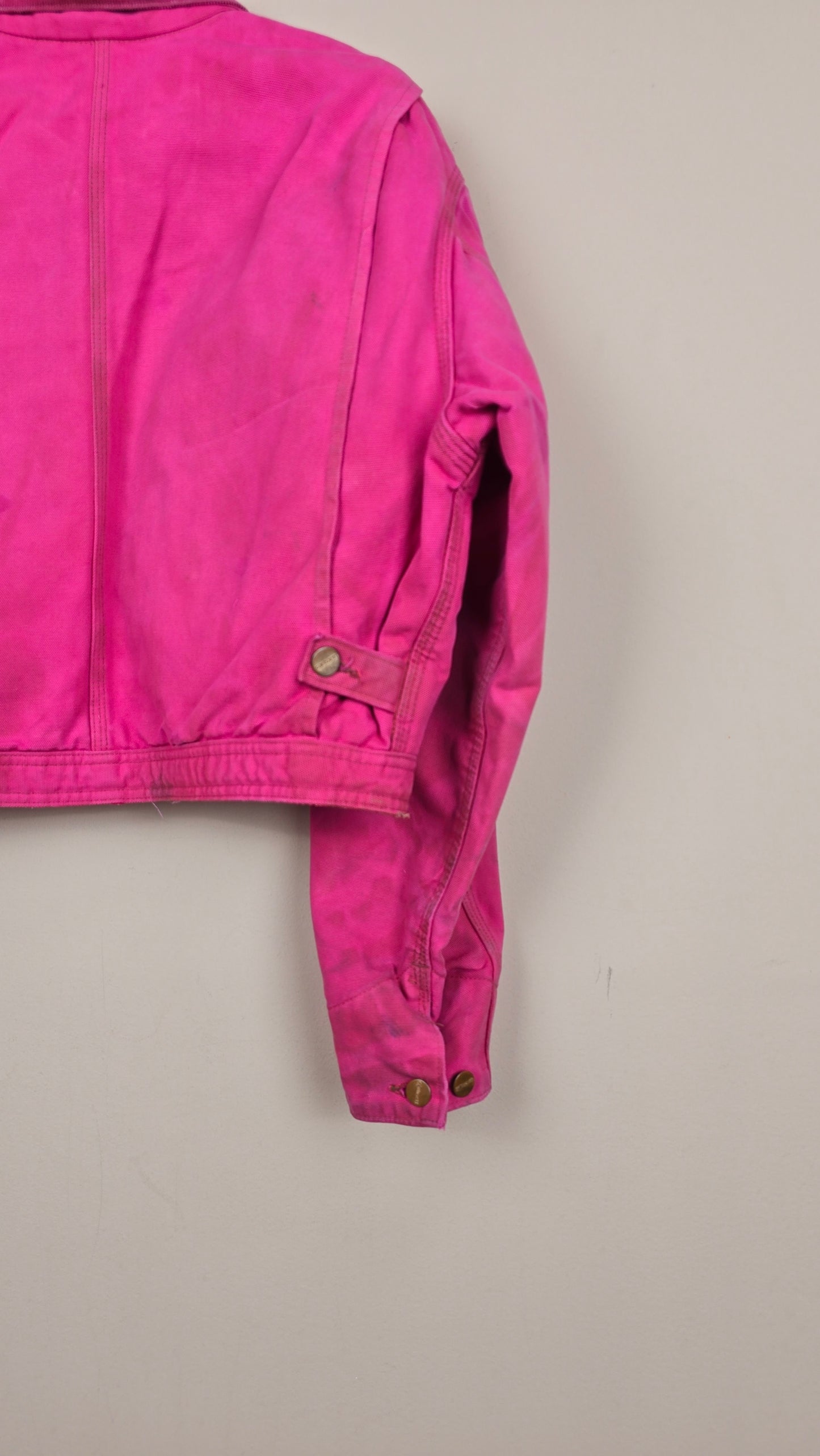 Vintage Carhartt X NY Yankees Cropped Jacket | Pink - Size M (062)