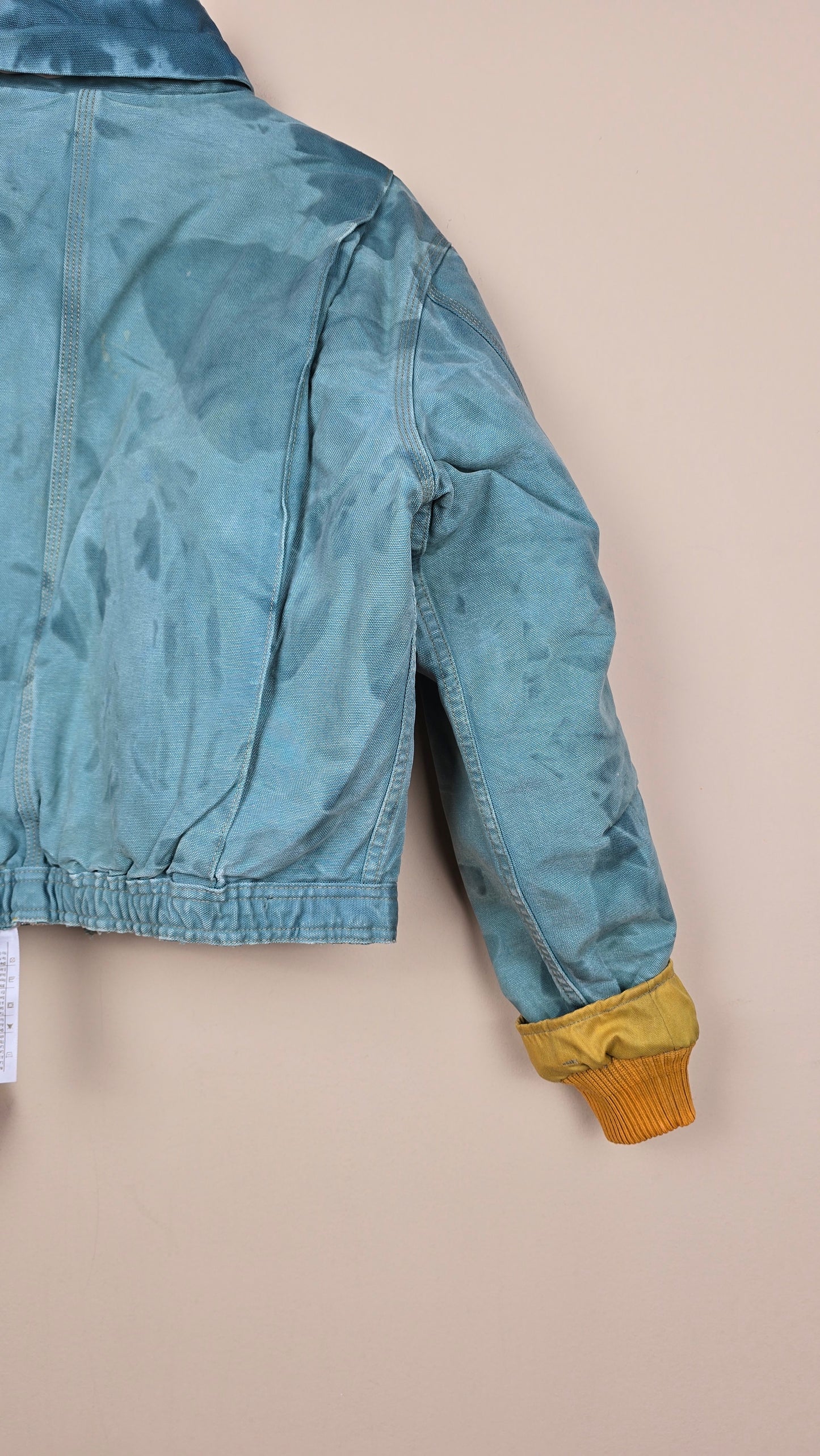 Vintage Carhartt X NY Yankees Cropped Jacket | Camo Teal - Size M (066)