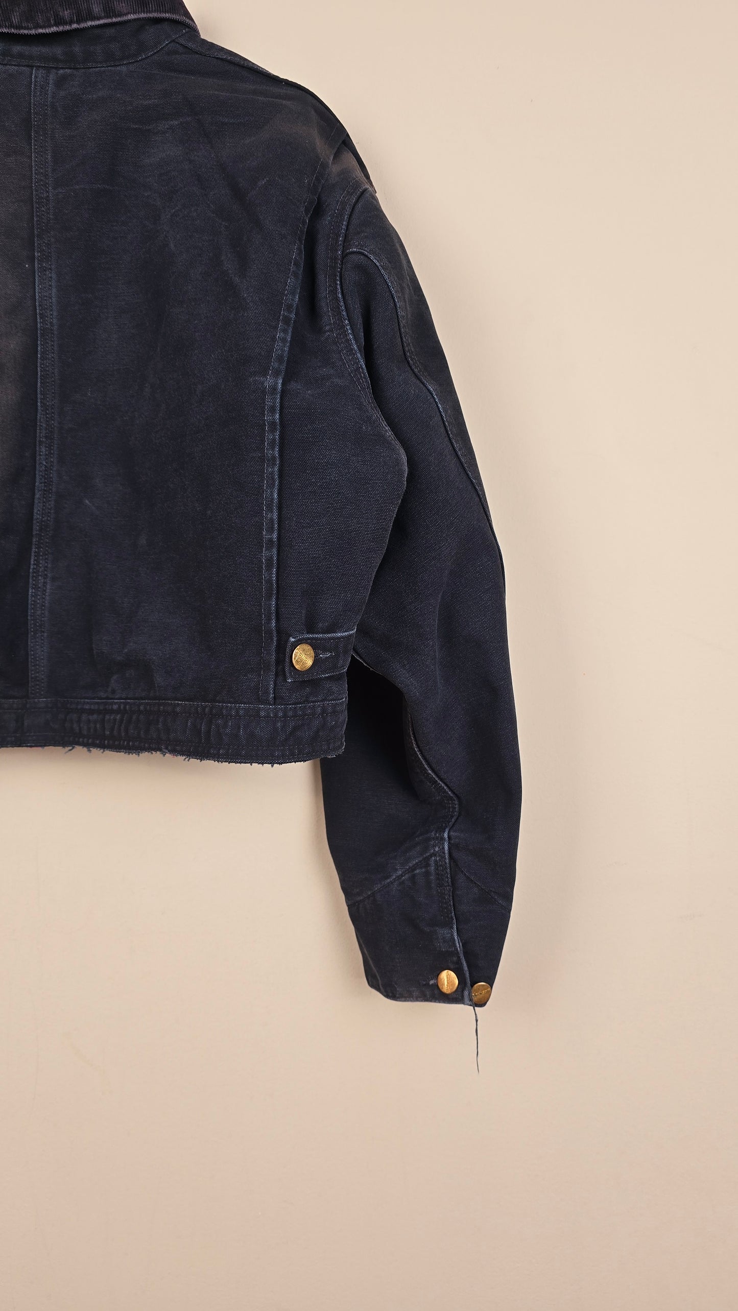 Vintage Carhartt X NY Yankees Cropped Jacket | Black - Size L (070)