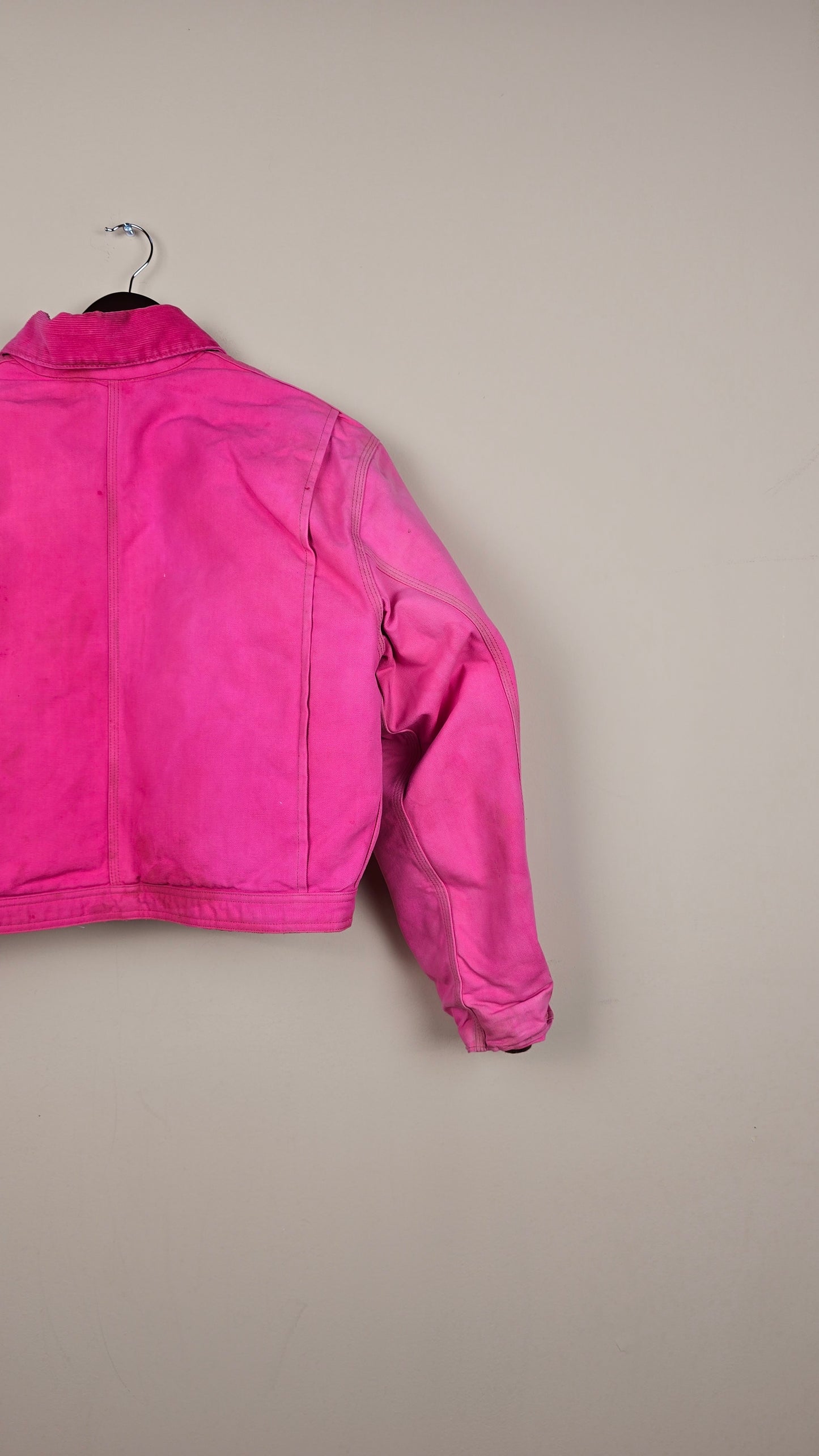 Vintage Carhartt X NY Yankees Cropped Jacket | Pink - Size L (072)