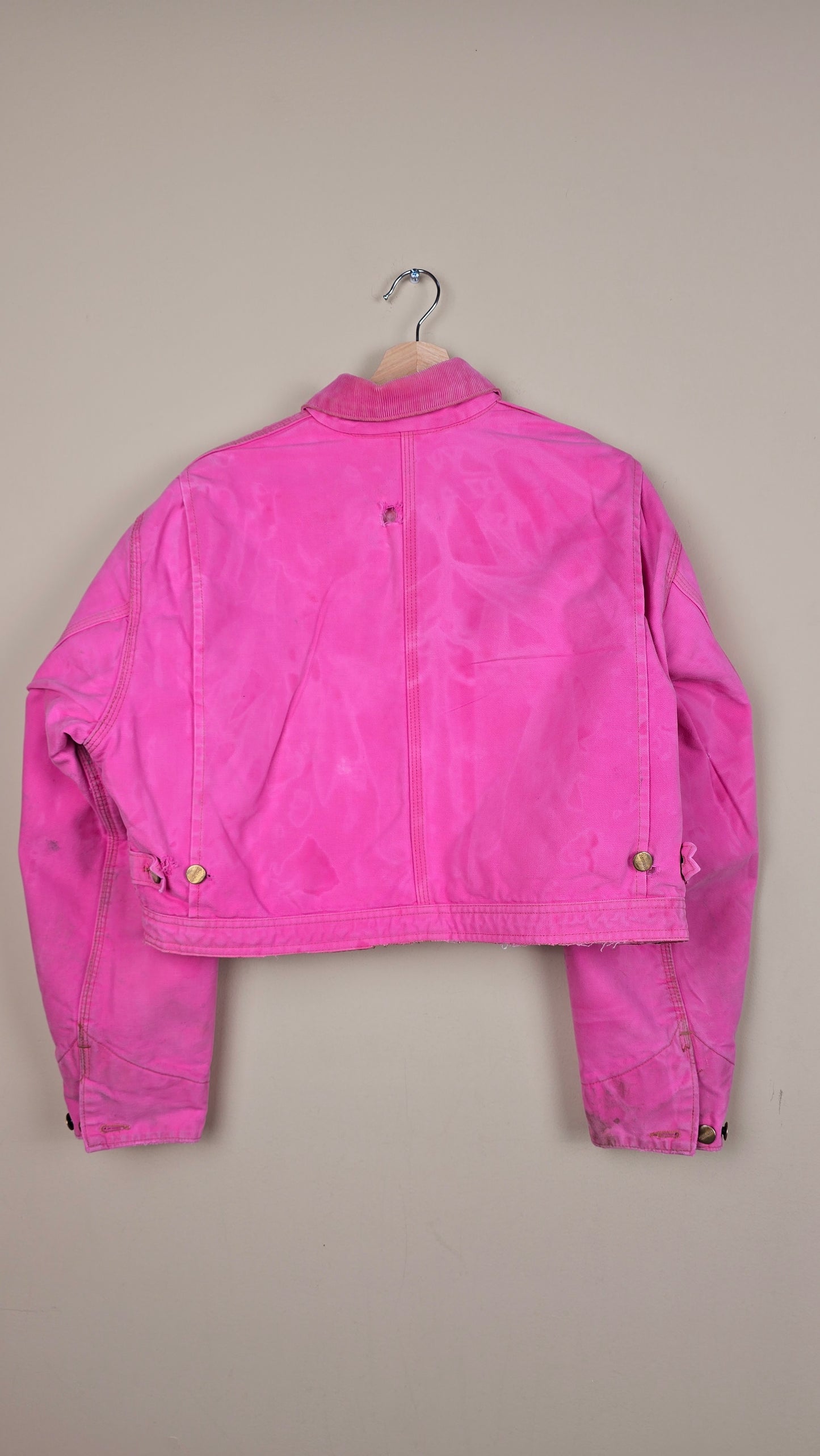 Vintage Carhartt X NY Yankees Cropped Jacket | Pink - Size M (073)