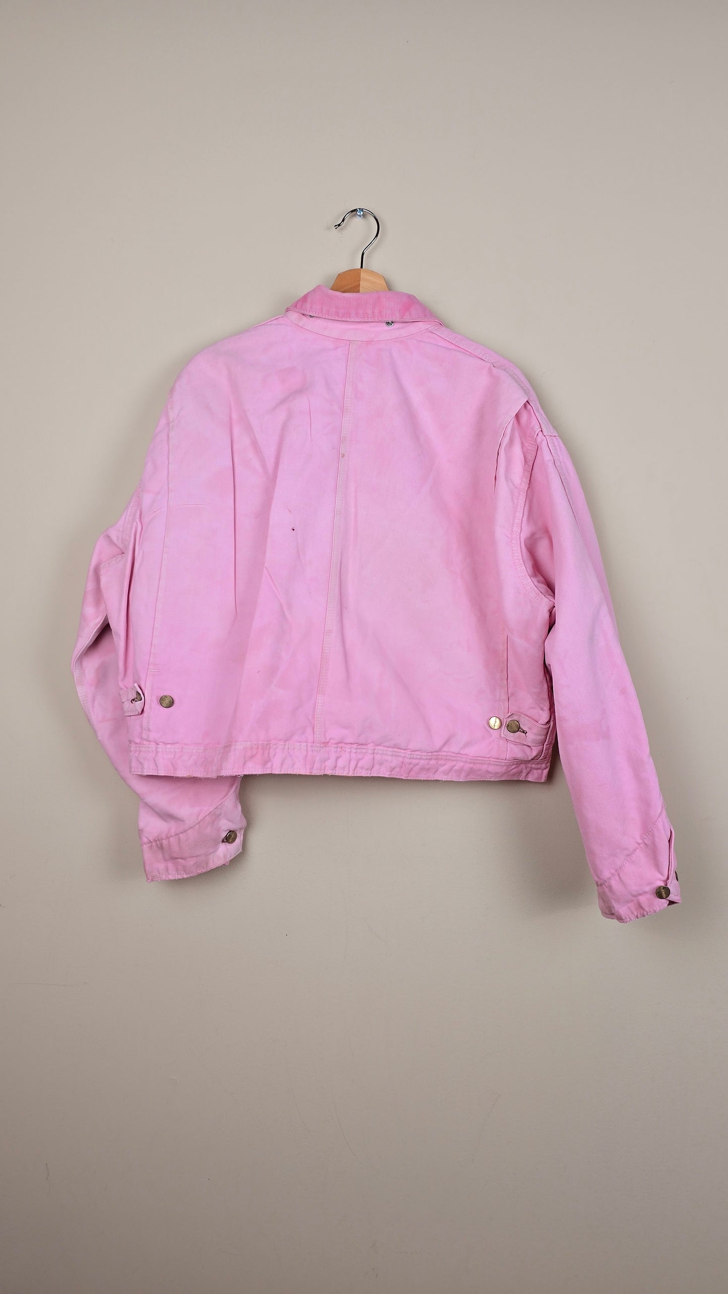 Vintage Carhartt X NY Yankees Cropped Jacket | Pink - Size L (076)