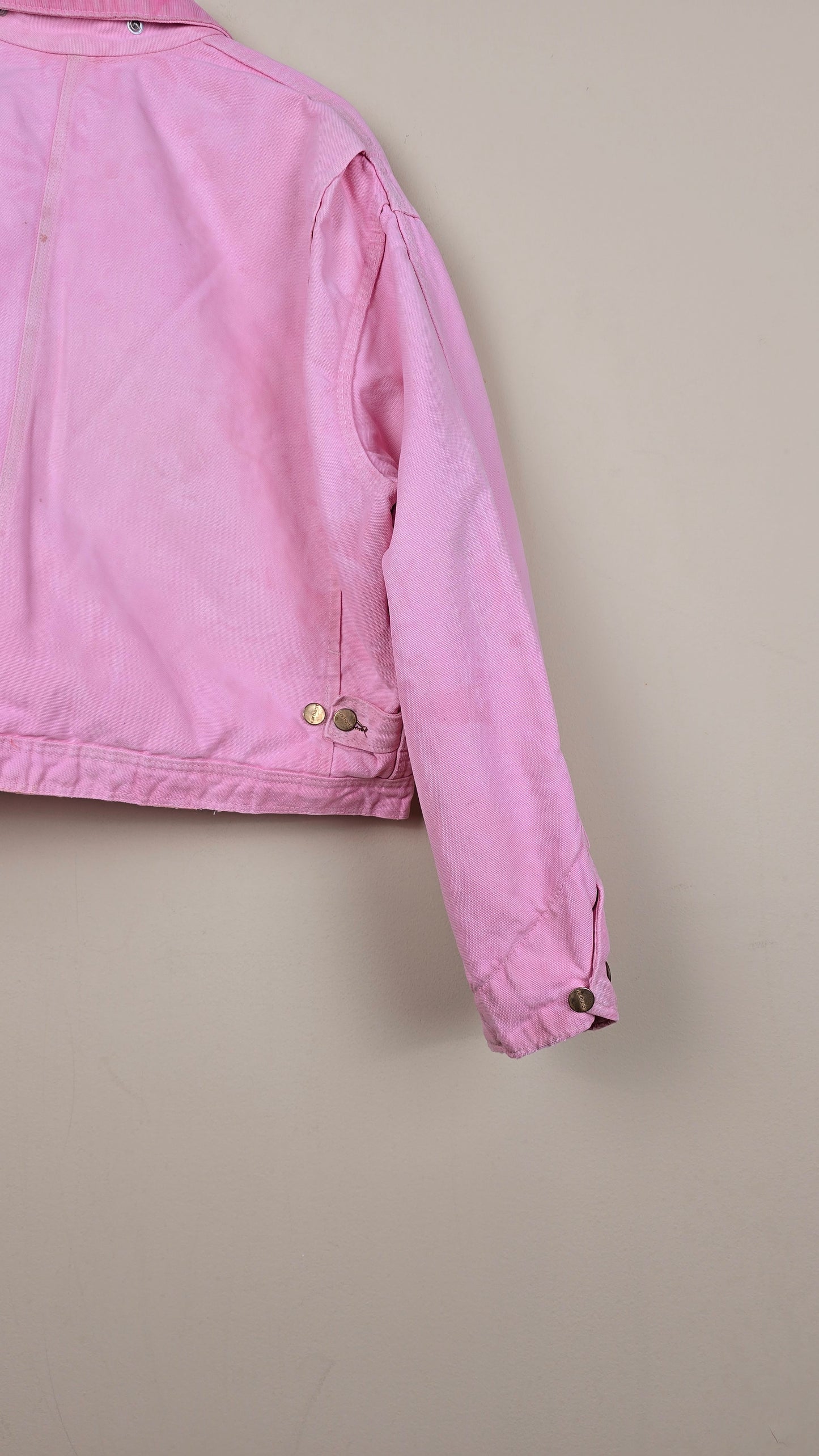 Vintage Carhartt X NY Yankees Cropped Jacket | Pink - Size L (076)
