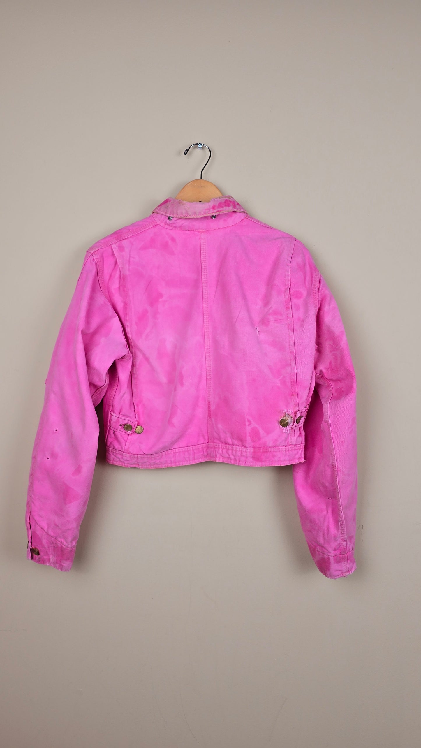 Vintage Carhartt X NY Yankees Cropped Jacket | Pink - Size S (077)