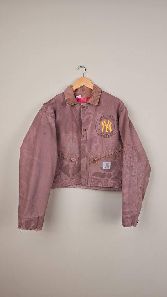 Vintage Carhartt X NY Yankees Cropped Jacket | Brown - Size M (078)