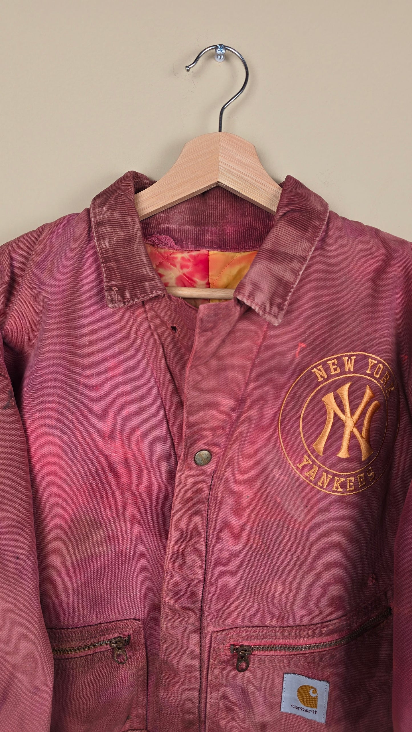 Vintage Carhartt X NY Yankees Cropped Jacket | Galactic Brown - Size M (079)