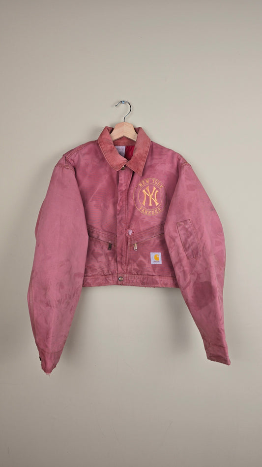 Vintage Carhartt X NY Yankees Cropped Jacket | Brown - Size S (087)