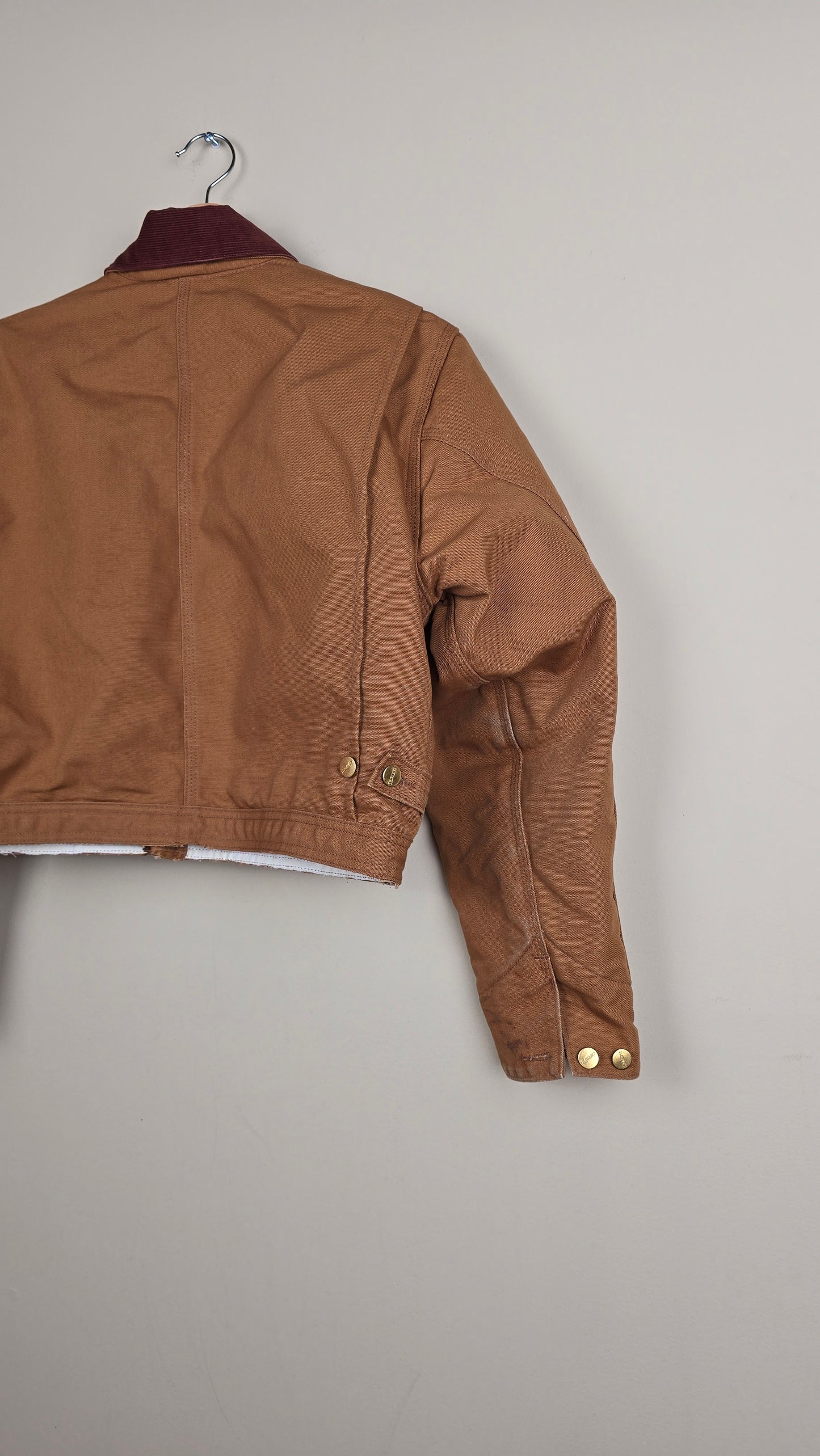 Vintage Carhartt X NY Yankees Cropped Jacket | Brown - Size S (088)
