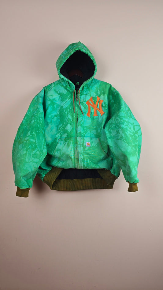 Vintage Camo Carhartt x NY Hoodie Jacket | Camo Green | XL | 001