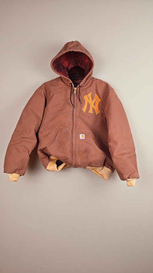 Vintage Carhartt x NY Hoodie Jacket | Chocolate | M | 003