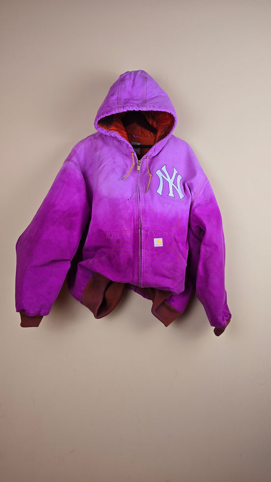 Vintage Carhartt x NY Hoodie Jacket | Ombre Purple | 2XL | 006