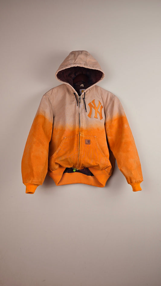 Vintage Carhartt x NY Hoodie Jacket | Colorblock Fanta | S | 007