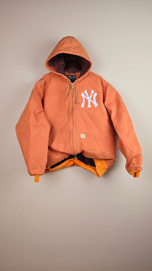 Vintage Carhartt x NY Hoodie Jacket | Peachy Coral | XL | 013