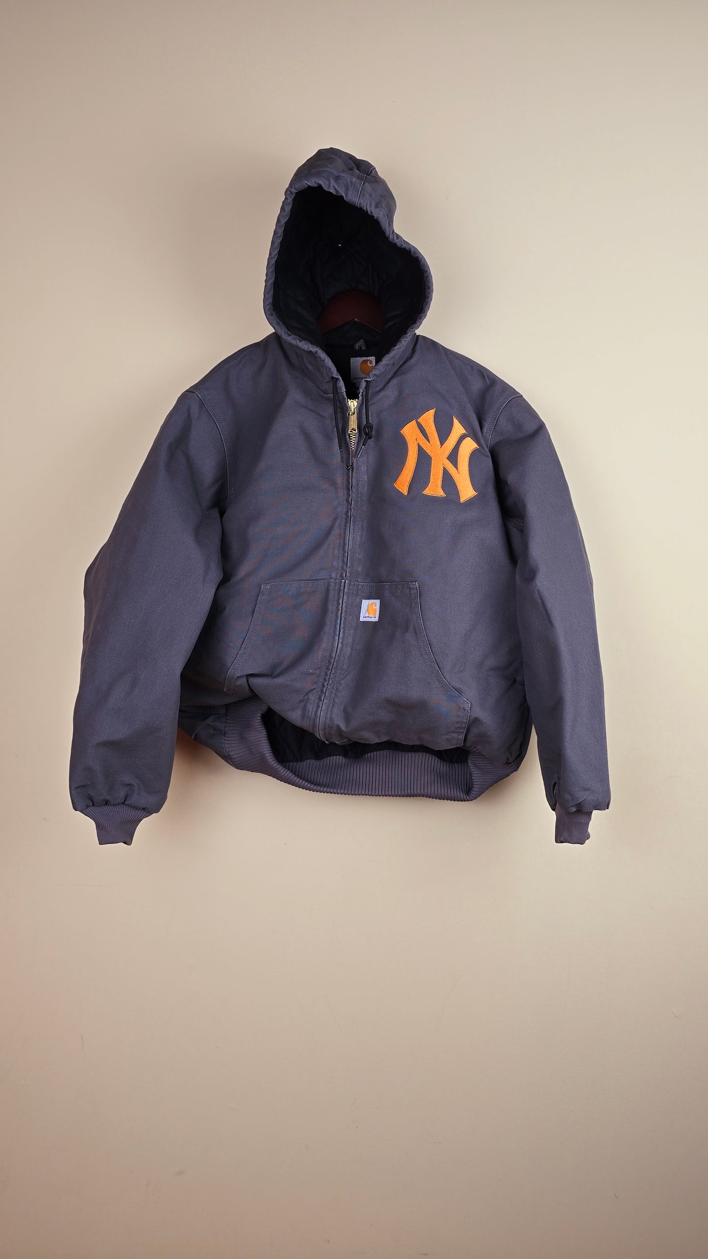 Vintage Carhartt x NY Hoodie Jacket | Grey | 2XL | 018