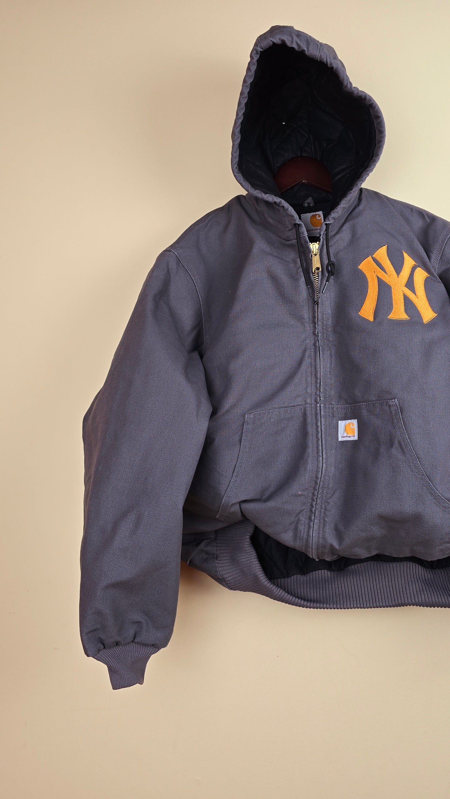 Vintage Carhartt x NY Hoodie Jacket | Grey | 2XL | 018