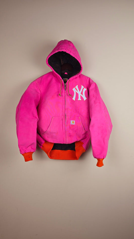 Vintage Carhartt x NY Hoodie Jacket | Pink | S | 024