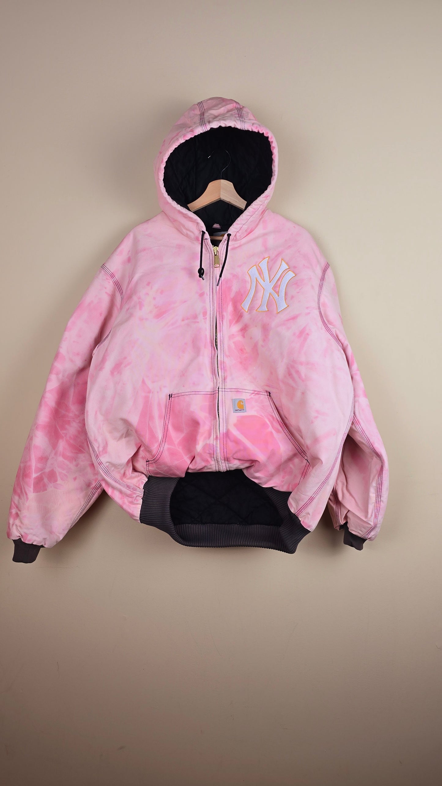 Vintage Carhartt x NY Hoodie Jacket | Camo Pink | XL | 030