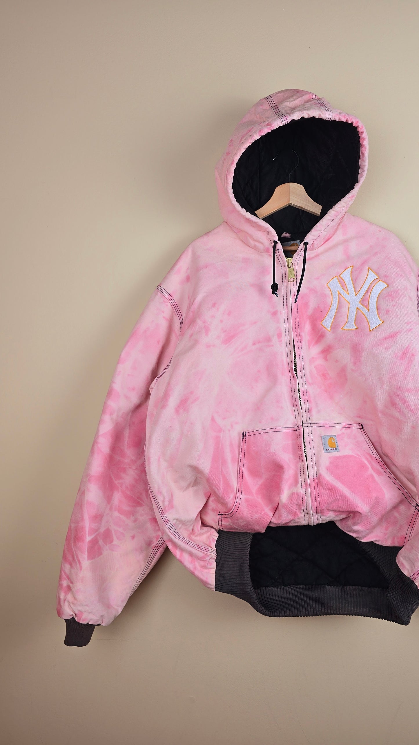 Vintage Carhartt x NY Hoodie Jacket | Camo Pink | XL | 030