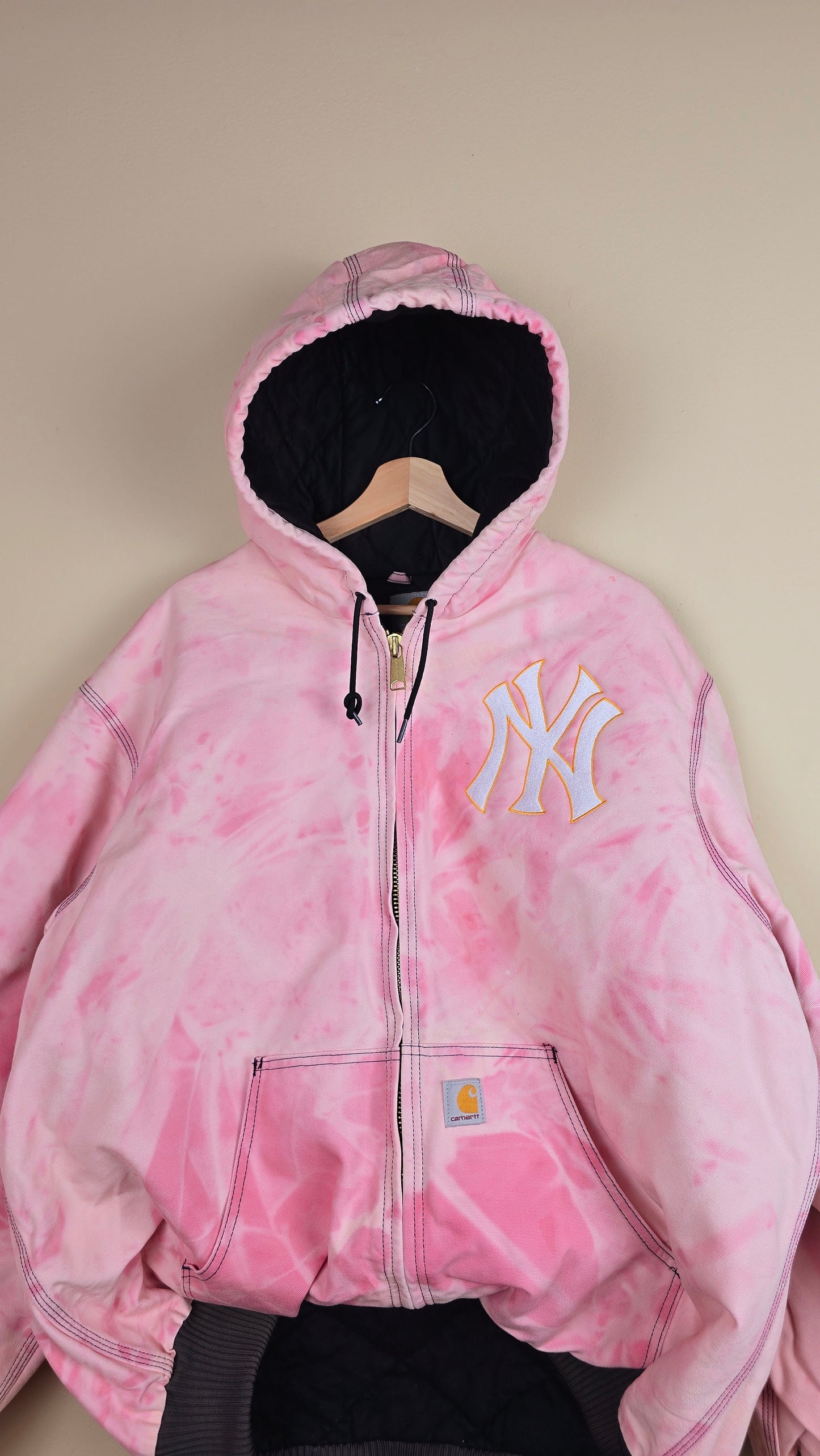 Vintage Carhartt x NY Hoodie Jacket | Camo Pink | XL | 030
