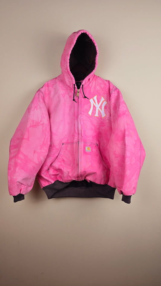 Vintage Carhartt x NY Hoodie Jacket | Camo Pink | XL | 031