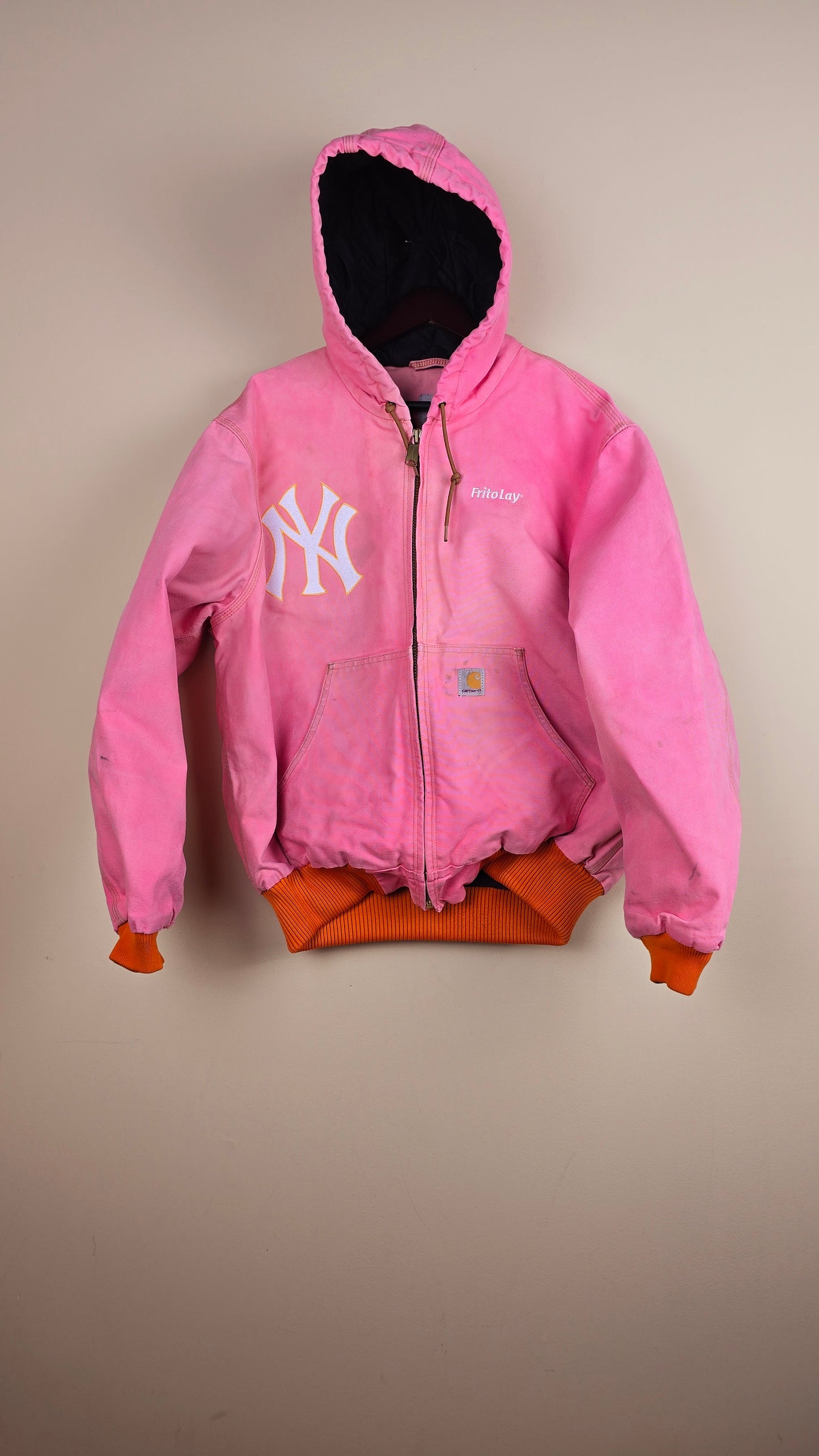 Vintage Carhartt x NY x Frito Lay Hoodie Jacket | Pink | L | 032