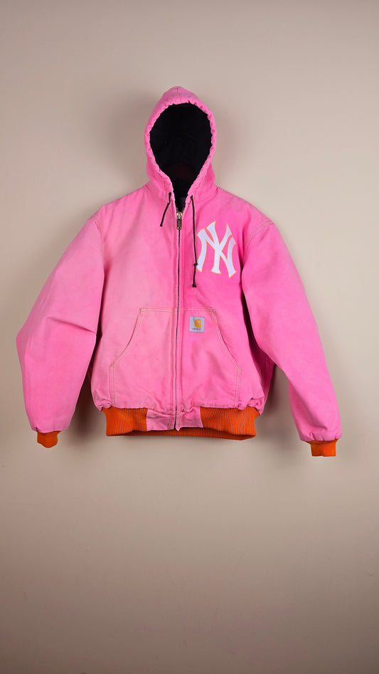 Vintage Carhartt x NY Hoodie Jacket | Pink | M | 033