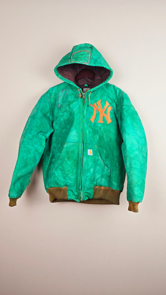Vintage Carhartt x NY Hoodie Jacket | Camo Green | M | 034