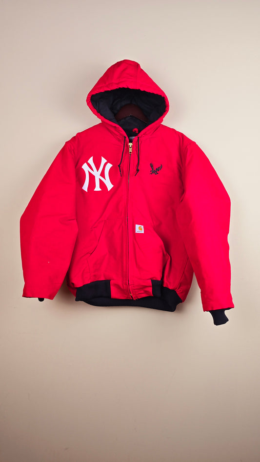 Vintage Carhartt x NY Hoodie Jacket | Red| M | 042