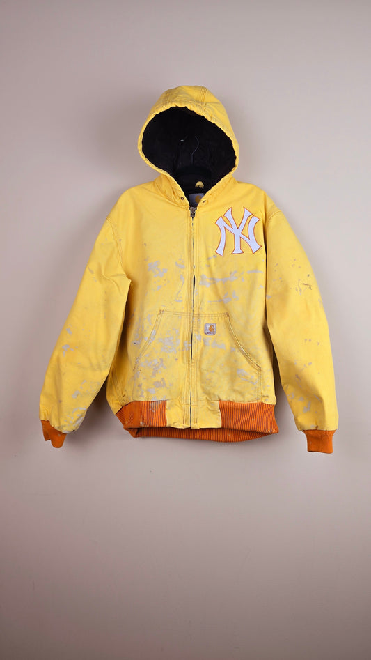 Vintage Carhartt x NY Hoodie Jacket | Yellow| M | 043
