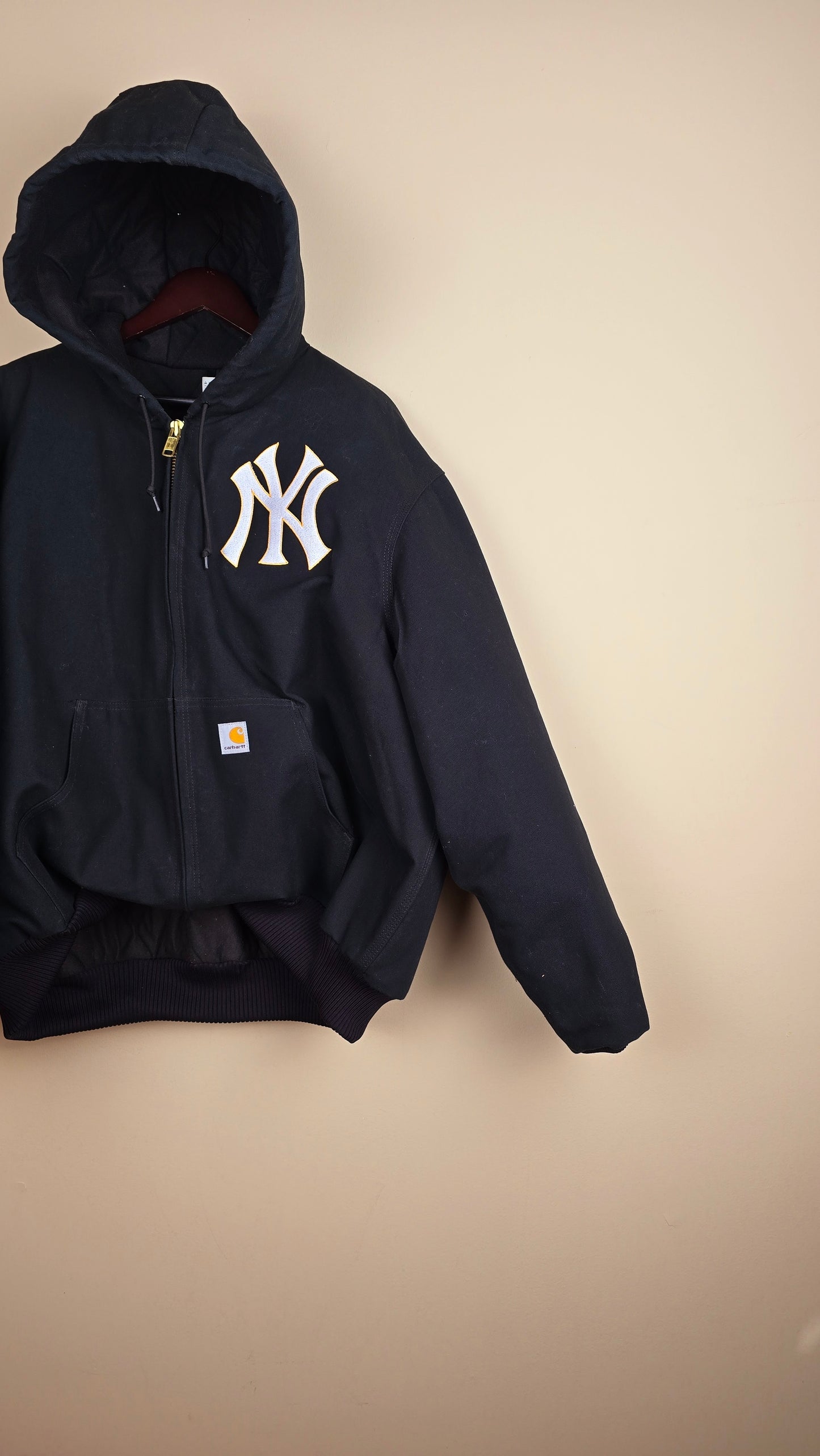 Vintage Carhartt x NY Hoodie Jacket | Black | XL | 057