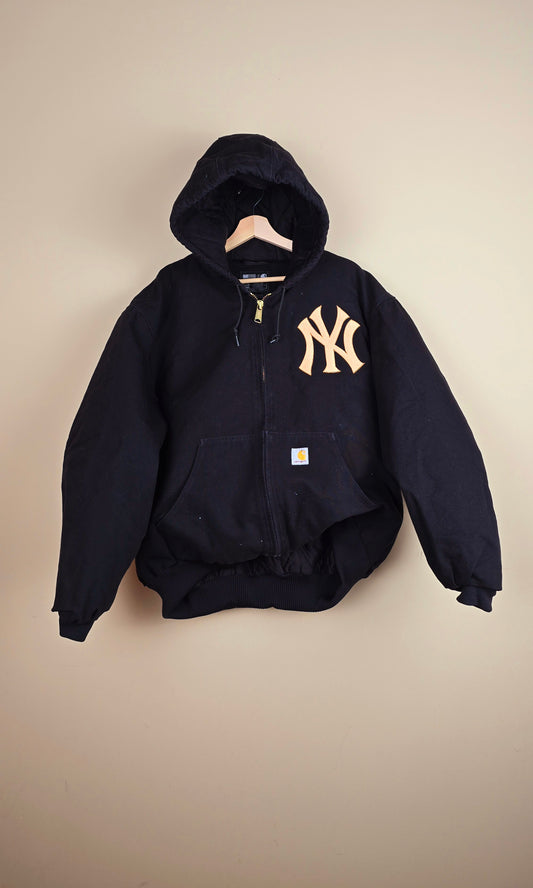 Vintage Carhartt x NY Hoodie Jacket | Black | 6XL(3XL)| 062