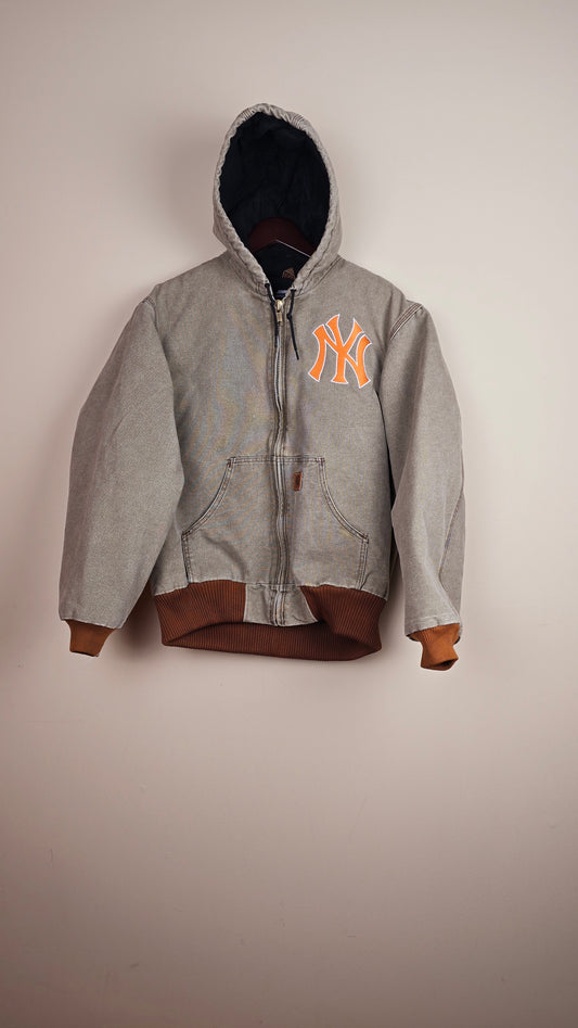 Vintage Carhartt x NY Hoodie Jacket | Beige | M | 065