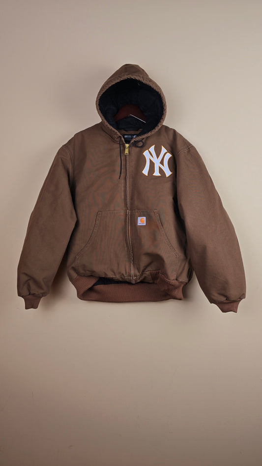 Vintage Carhartt x NY Hoodie Jacket | Brown | L | 074