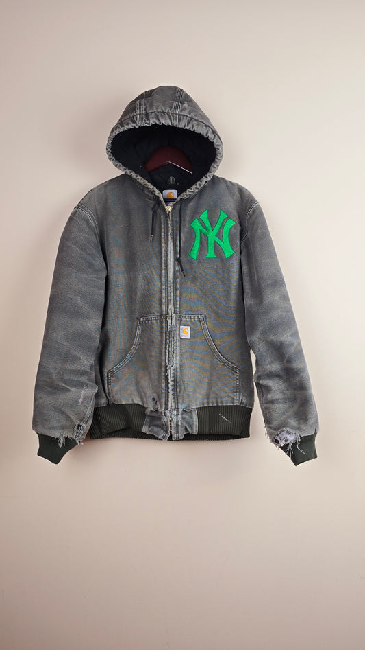 Vintage Carhartt x NY Hoodie Jacket | Army Green | M | 079