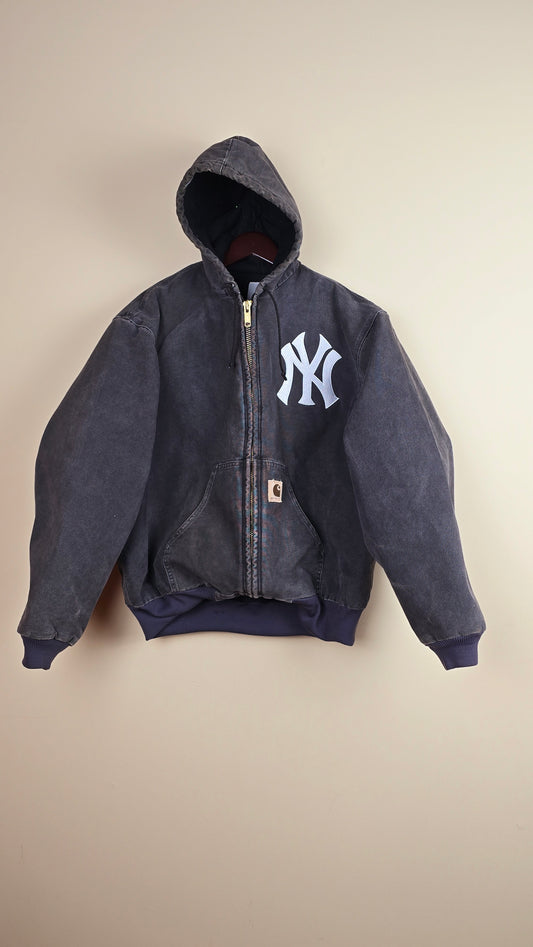 Vintage Carhartt x NY Hoodie Jacket | Grey | XL | 080
