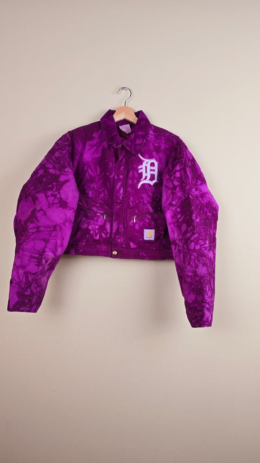 Vintage Carhartt X Detroit Cropped Jacket | Camo Purple | Size S | J001