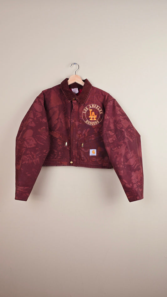 Vintage Carhartt X LA Dodgers Cropped Jacket | Camo Brown | Size M | J008