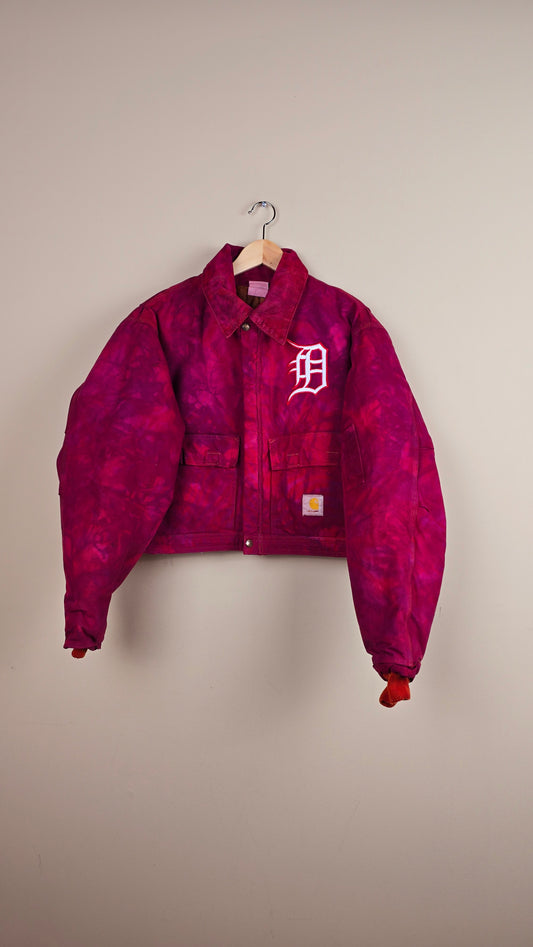 Vintage Carhartt X Detroit Cropped Jacket | Camo Red | Size XL | J009