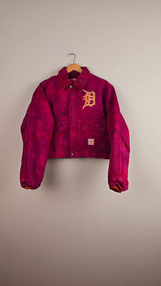 Vintage Carhartt X Detroit Cropped Jacket | Camo Red | Size XL | J010