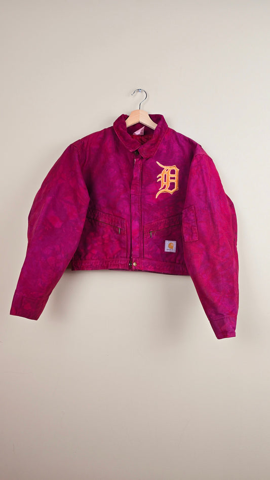 Vintage Carhartt X Detroit Cropped Jacket | Camo Red | Size L | J012