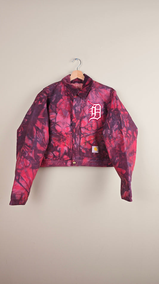 Vintage Carhartt X Detroit Cropped Jacket | Camo Red | Size L | J013