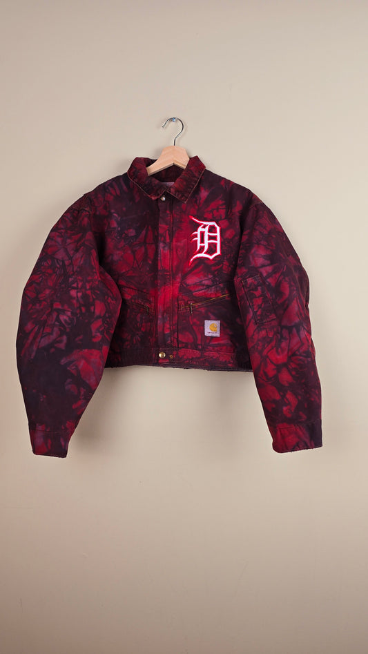 Vintage Carhartt X Detroit Cropped Jacket | Camo Red | Size L | J018
